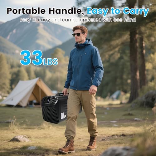 5600BTU Portable Air Conditioner for camping Tent Air Conditioner for RV, Van, Truck, Car – Dual Mode Cooling & Heating AC for Indoor&Outdoor Use