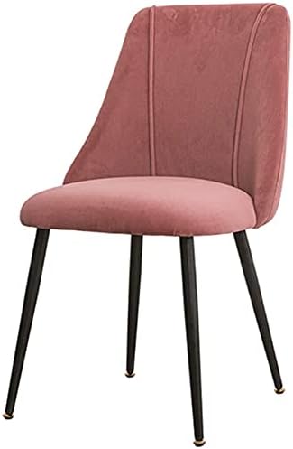 Velvet Dining Chairs Black Metal Legs Lounge Chairs for Living Room Office Restaurant (Color : Pink)