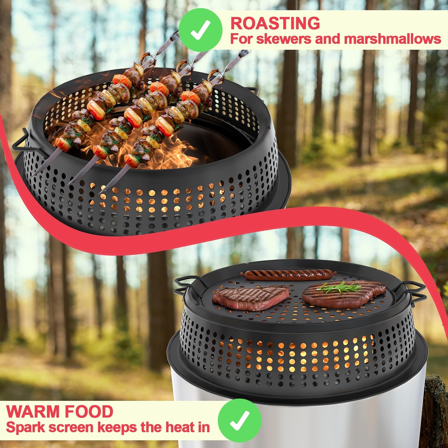 Fire Pit Spark Protector Screen for Solo Stove Yukon 27