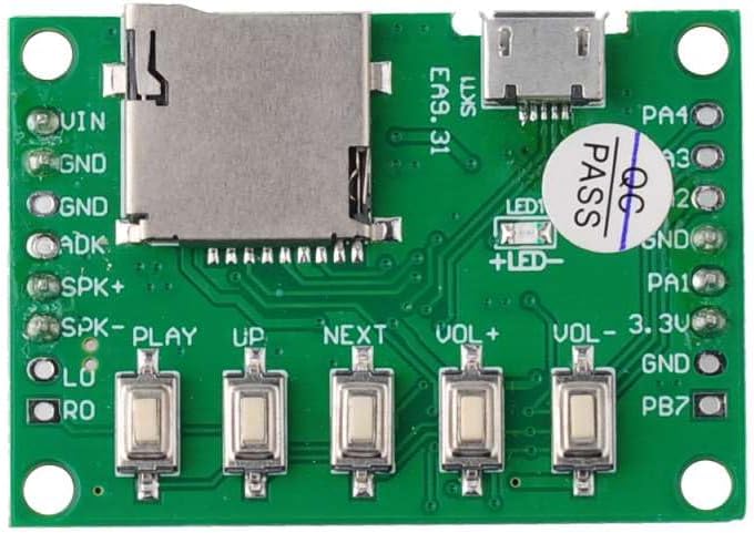 PIR Motion Sensor MP3 Player Module with USB/TF Card Support, Voice Recorder for DIY Audio Announcements, 10 Pack