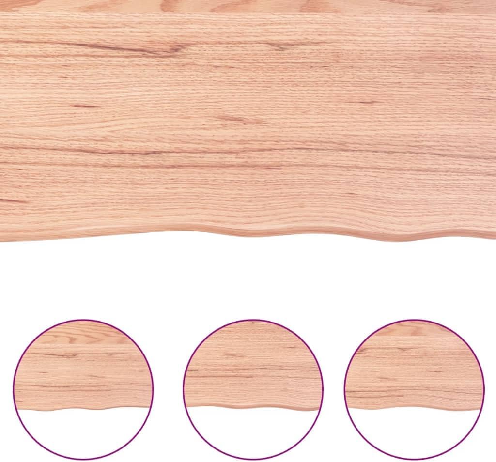 Light Brown Floating Wall Shelf, Solid Oak Wood, Large 39.4x23.6 Inch Display Storage for Living Room, Natural Live Edge Design, Easy Mount Décor Accents