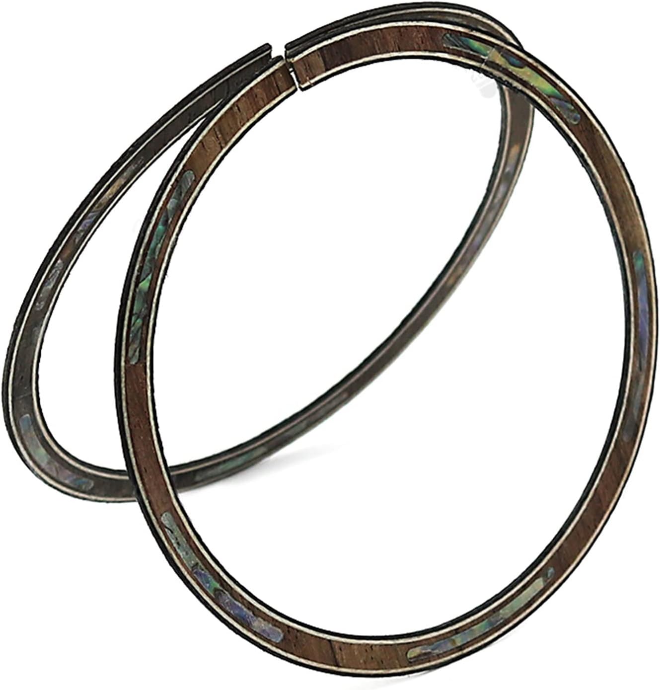 FLFL Four-String Guitar Sound Hole Circle Rosewood Maple Abalone Color Shell Mosaic Caliber Guitar Parts (Color : 104)