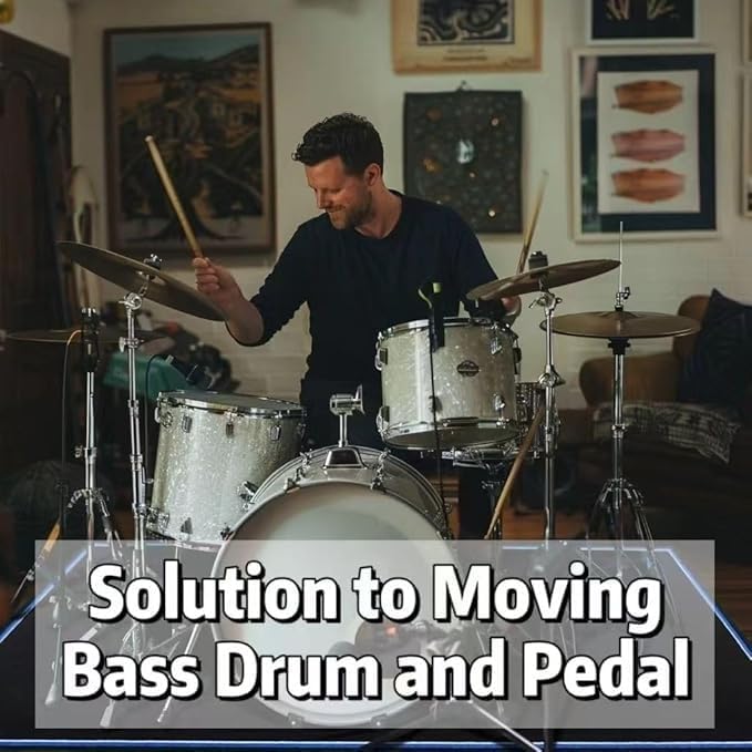 Drum Rug,Non Slip Soundproof Drum Mat, Electrical Drum Carpet Practice Pad,Sound Absorbing Rug for Jazz Bass Drum Set, Piano, Indoor Drum Accessories for Drummers(E1,140 * 180cm)