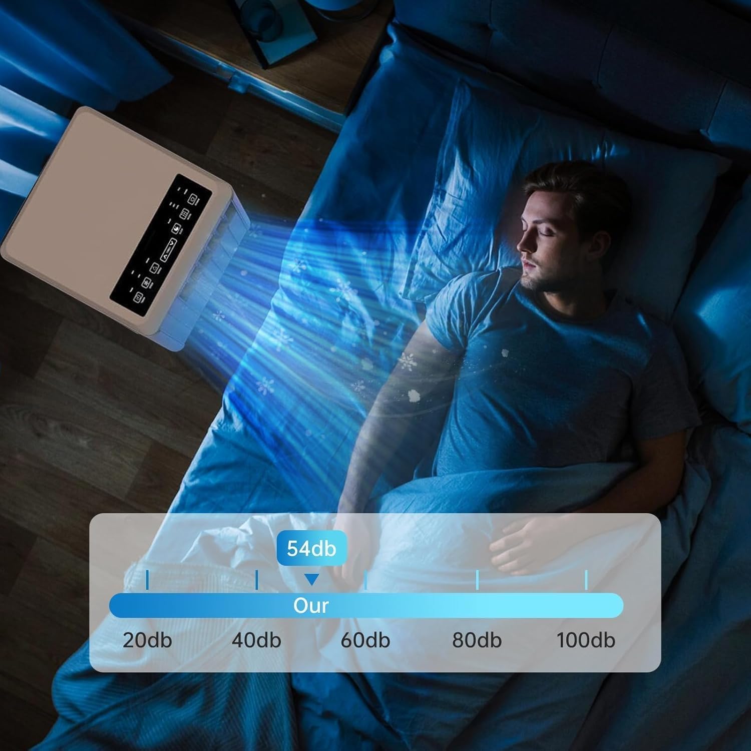 Portable Air Conditioner 8000 BTU with Remote, Cools Up to 350 Sq Ft, 3-in-1 AC Unit with Fan & Dehumidifier, Energy Efficient, LED Panel, Sleep Mode, 24H Timer for Bedroom Office Dorm