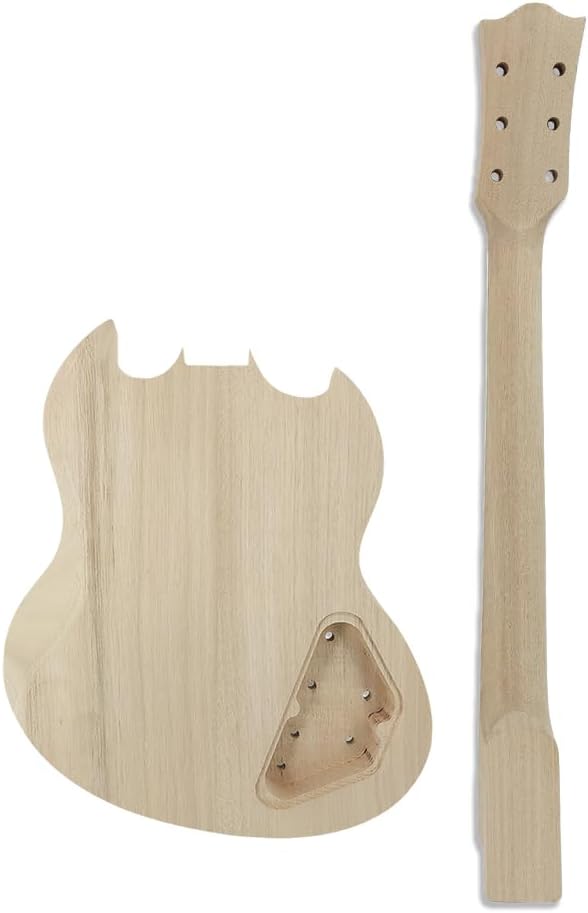 Electric Guitar Kit With Mahogany Body Mahogany Neck 6 String Left Handed Rosewood Fretboard 22 Fret 24.75 Inch For Building Guitar