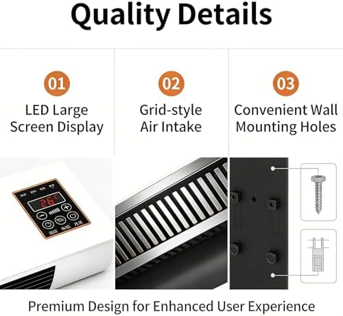 Portable Ductless Air Conditioner 2-in-1 Mini Wall Air Conditioner Fan with Cooling & Heating AC with An Anti Overheating System, Kitchen Wall Fan for Room, Bedroom, Office(Yellow)