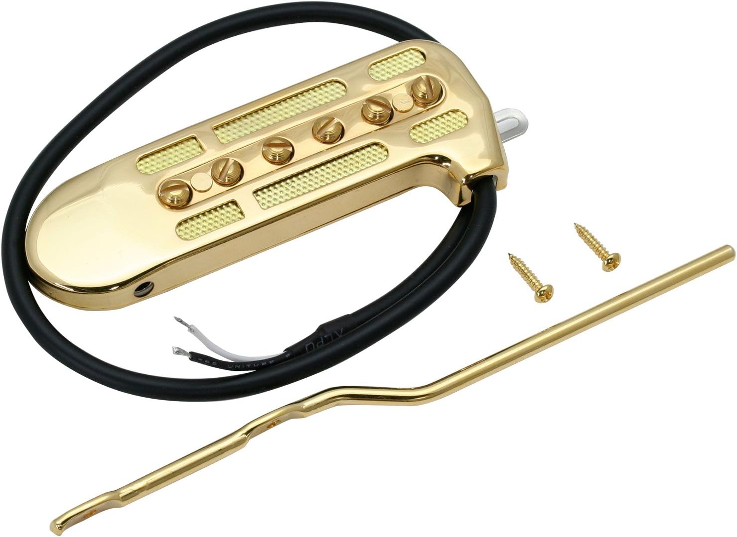 DeArmond Rhythm Chief 1100 Guitar Pickup - Gold Plated Floating Single Coil Pick up for Guild Archtop Electric Guitars, Fingerboard Mount Pick-up with Hardware Included (009-9306-049)