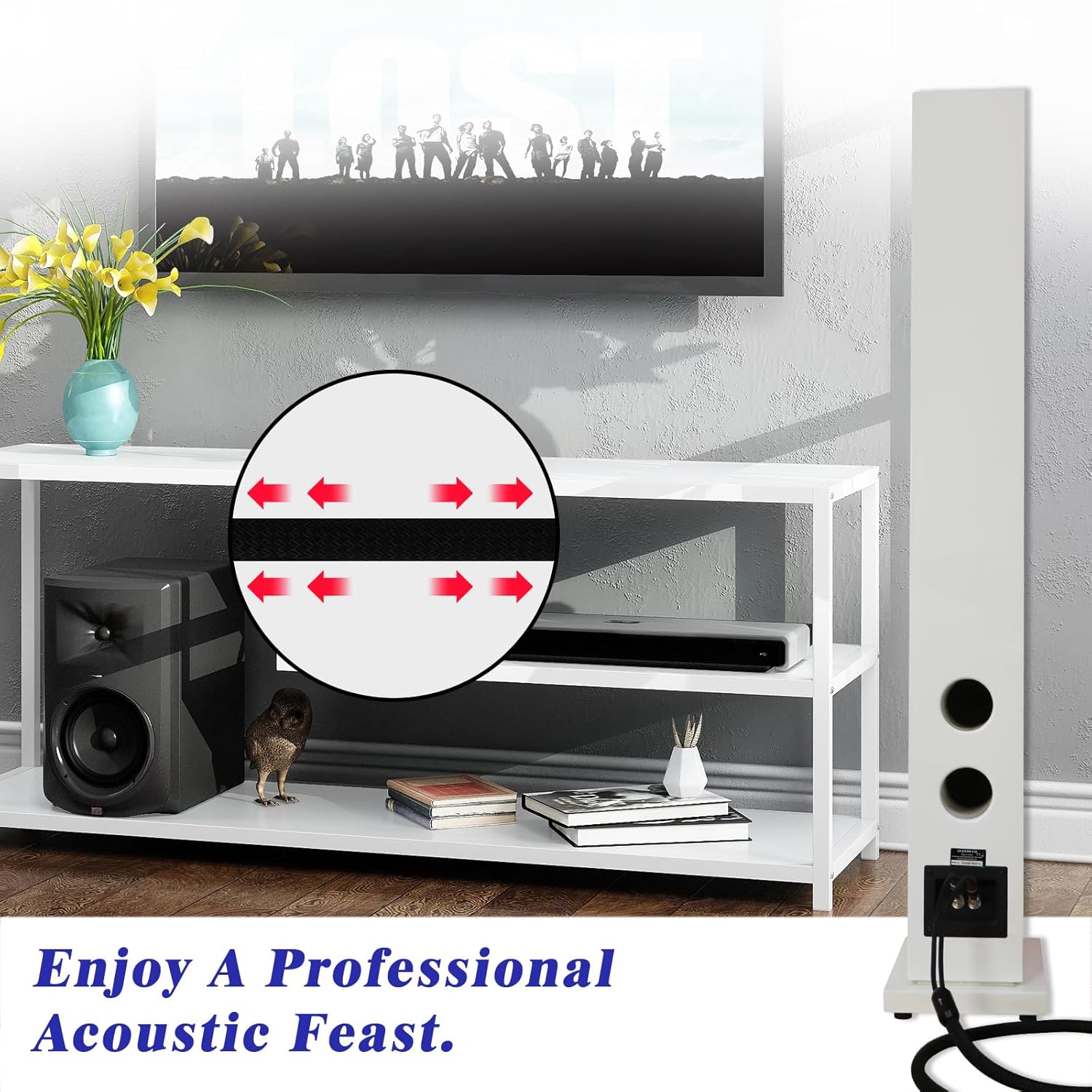 Monosaudio 12 Gauge Speaker Cable Pair Speaker Wire with Banana Plugs/Y Spade Connectors Convertible Gold Plated OFC Copper for Amplifier/Speakers/AV Receiver/Home Stereo Sound Systems(2.5M/8.2Ft)