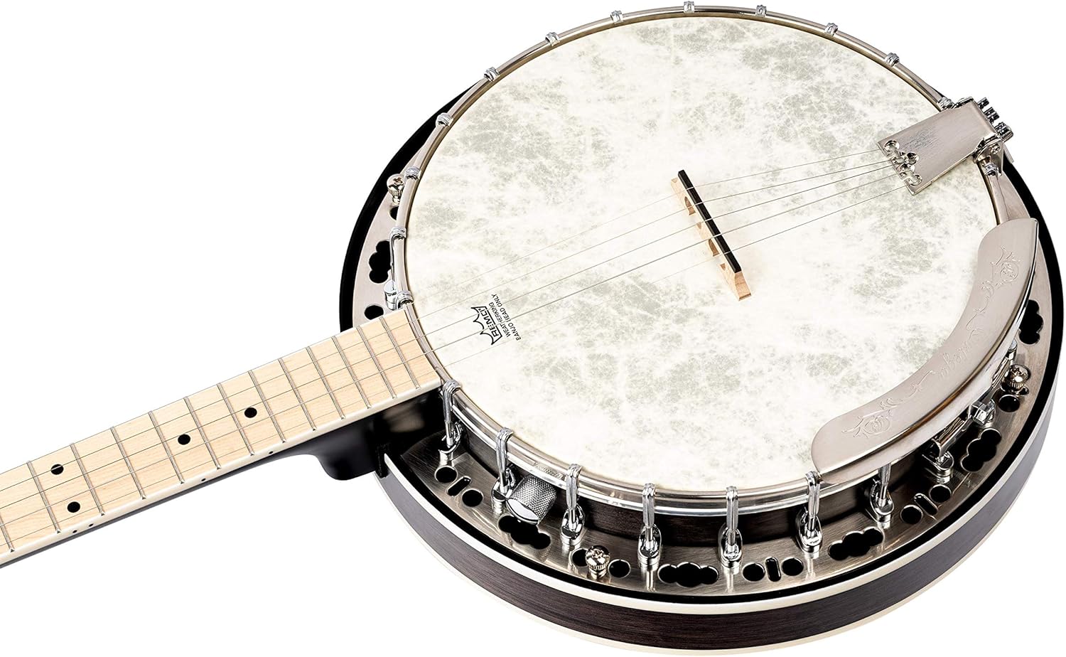 Ortega Guitars Facon Falcon Series 5-String Quilted Maple Resonator Acoustic-Electric Banjo w/Bag, Right (OBJE400TCO)