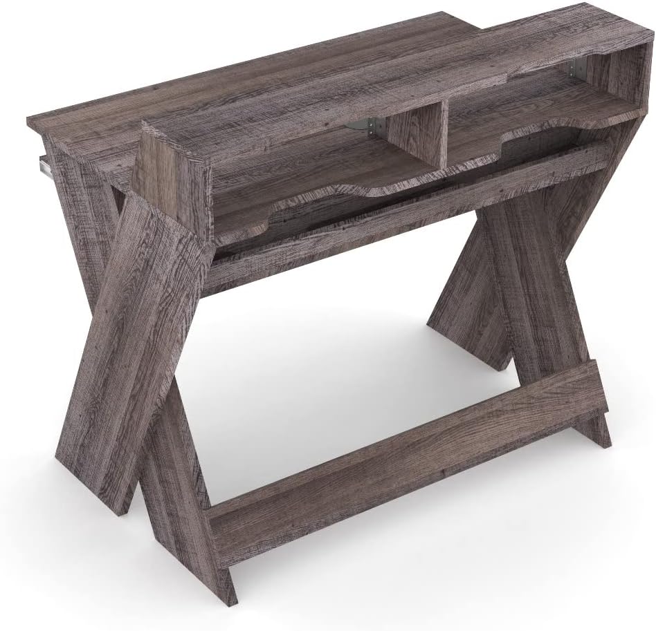 Glorious Sound Desk Compact Professional Studio Workstation with Pull-out Keyboard Compartment (Walnut)