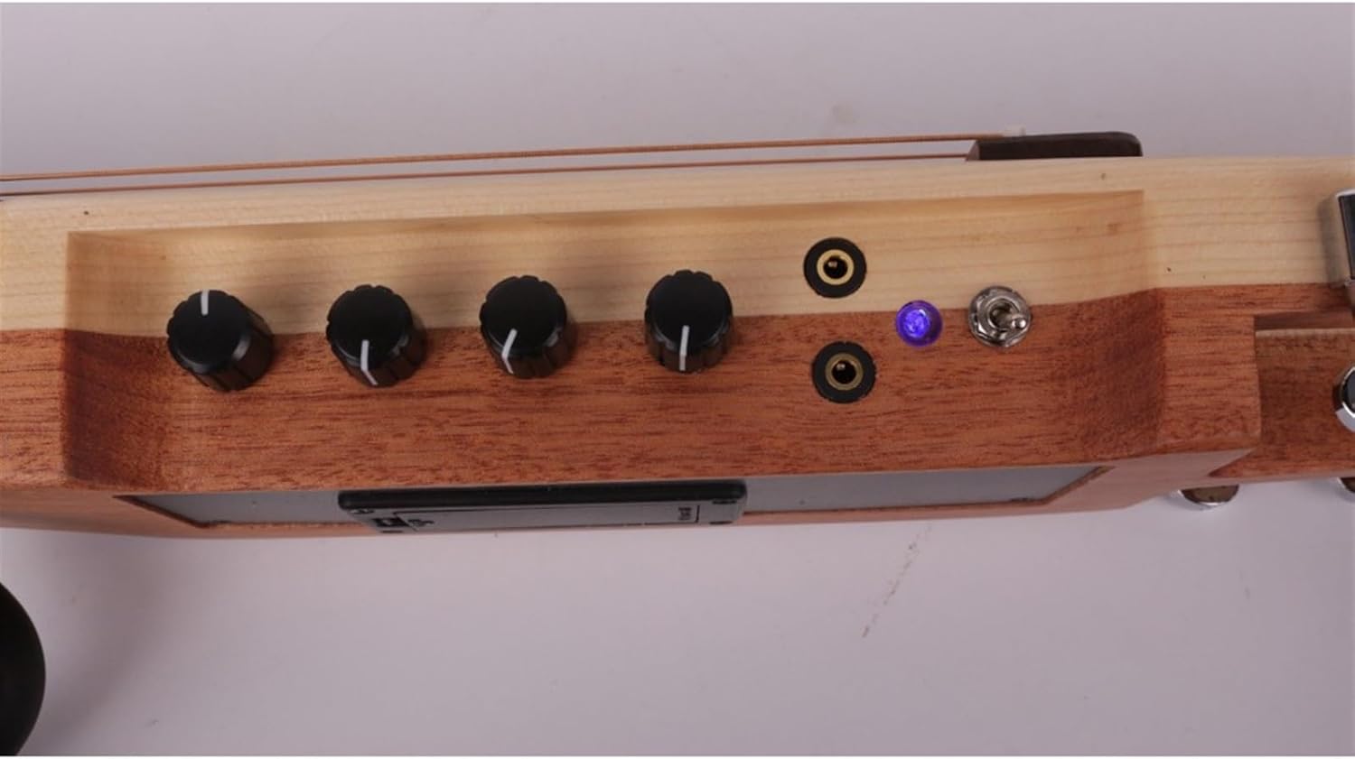 Headless Silent Travel Electric Acoustic Guitar Right Left Hand Portable Travel Built in Effector Guitar Professional Headless Guitar (Color : Right Hand)