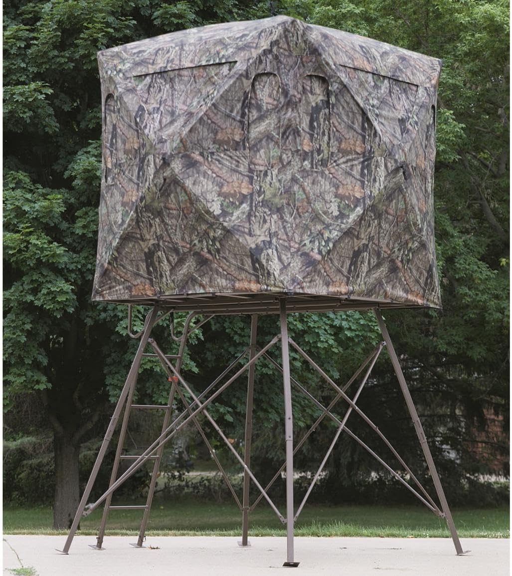 Guide Gear 6' Tripod Hunting Tower Blind, 2-3 Man Stand Elevated, Hunting Gear Equipment Accessories, 6X 6'