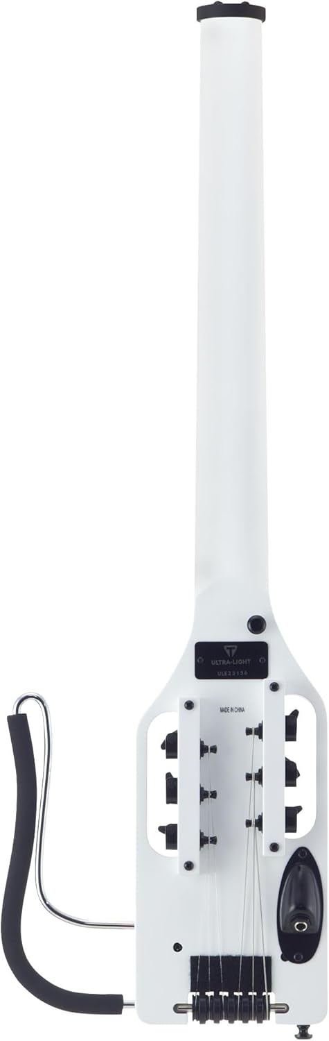 Traveler Guitar Ultra-Light Electric Guitar Satin White | Portable Electric with Removable Lap Rest | Full 24 3/4