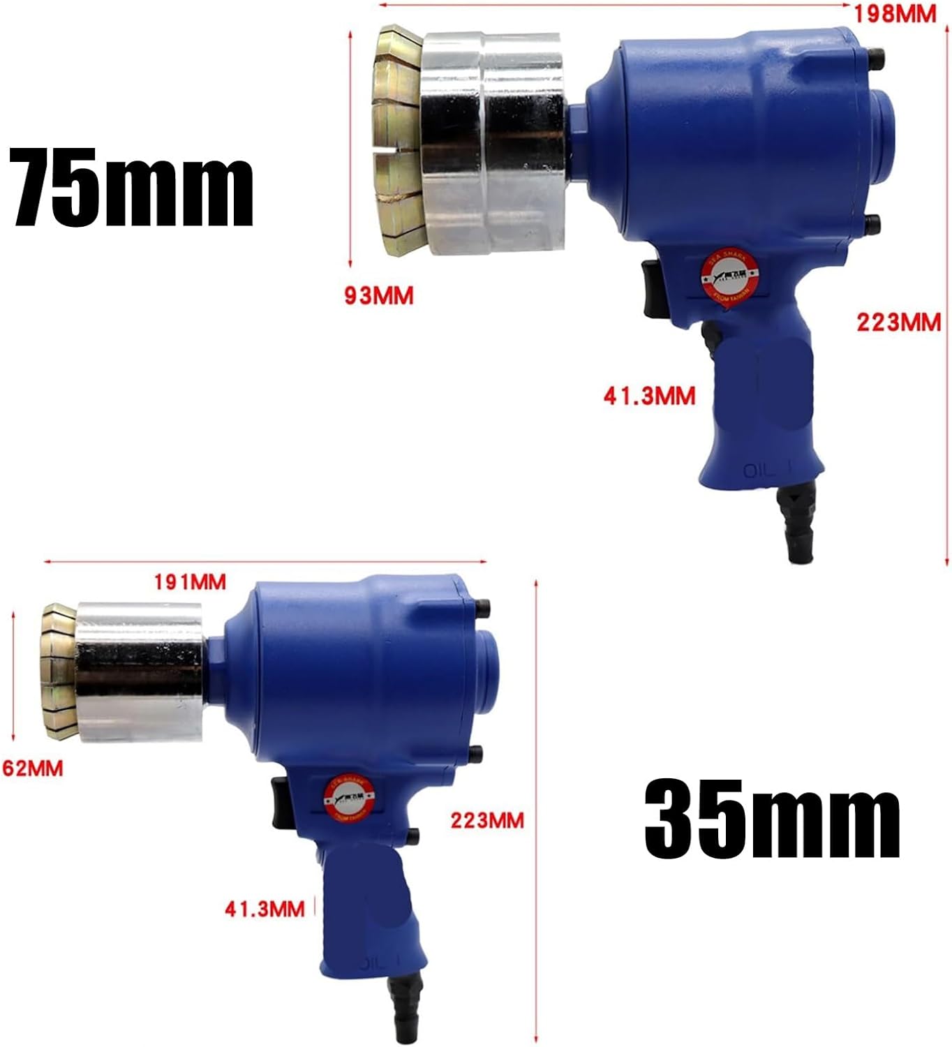 Pneumatic Oil Drum Sealing Machine, Oil Barrel Cover Crimper, Maximum Pulling Force 1300Lbs, Adjustable Tightness, for Caps, Barrels, Paints (35mm)