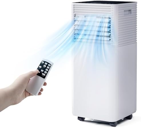ARLIME Portable Air Conditioners, 10000 BTU AC Unit Cools up to 400 sq. ft. w/Fan & Dehumidifier, Remote Control, Window Mount Kits, Freestanding Air Cooler for Bedroom Home Office