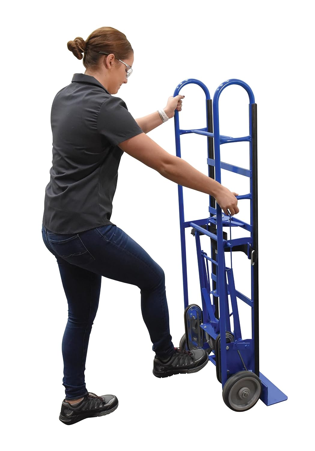 Vestil APPL-1200-60 Steel Ratchet Appliance Cart 17 In. x 24 In. x 60 In. 1200 Lb. Capacity Blue