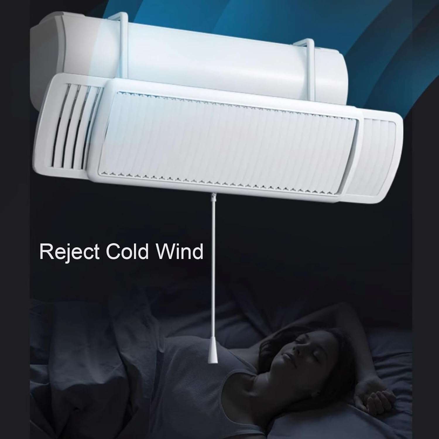 Adjustable and Universal Air Conditioner Deflector, Air Conditioning Windshield for Wall Air Conditioning, No Installation