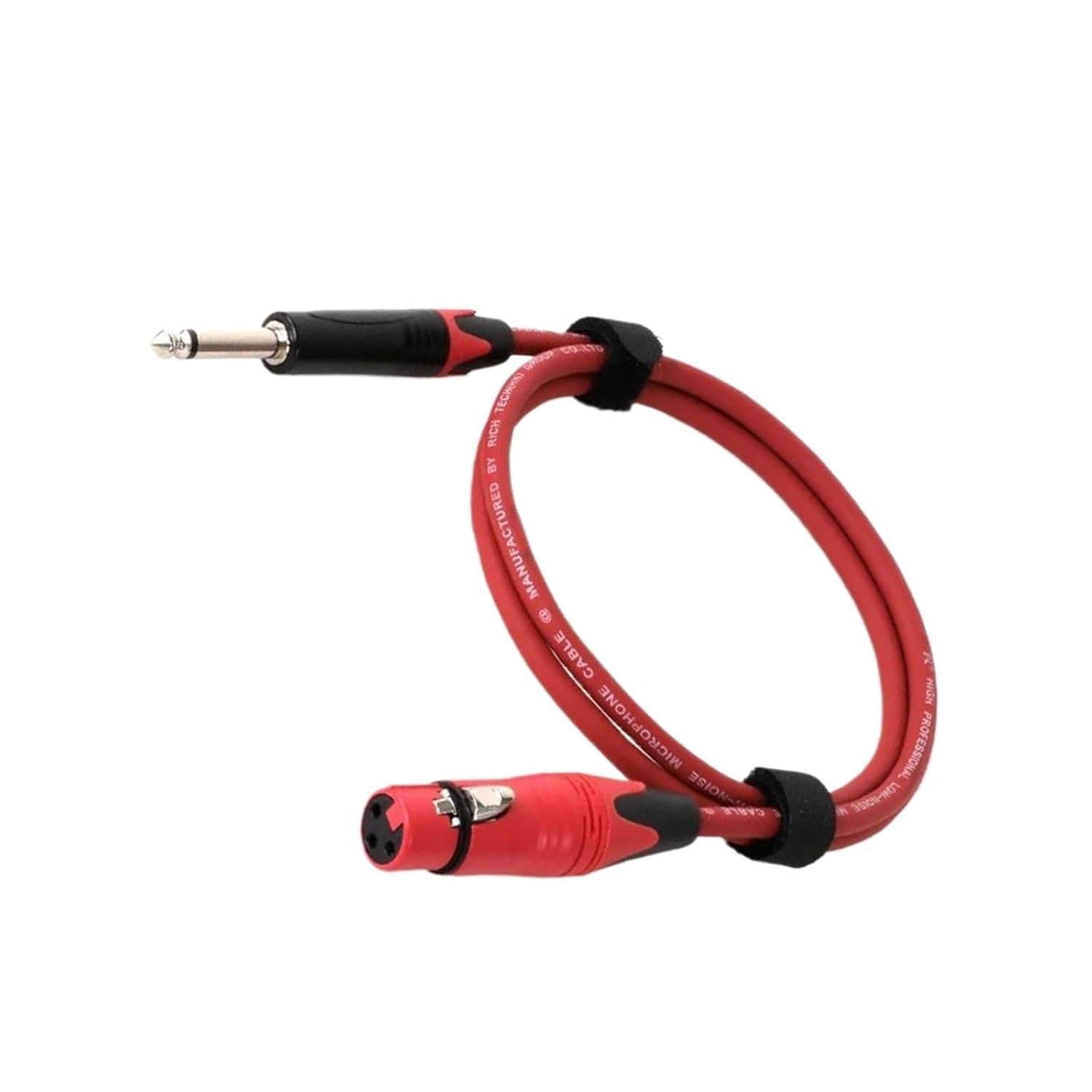 Pro Audio Cable 1PC Mic Cord Jack 6.35/6.5 Mono Male to Female 1/4'' TS to XLR Microphone Cable for Speaker Guitar Amplifier(Red,15m)