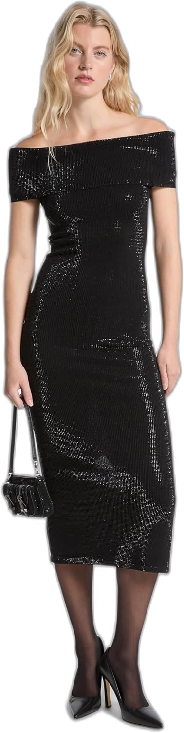 Michael Kors Women's Fold Over Midi Dress