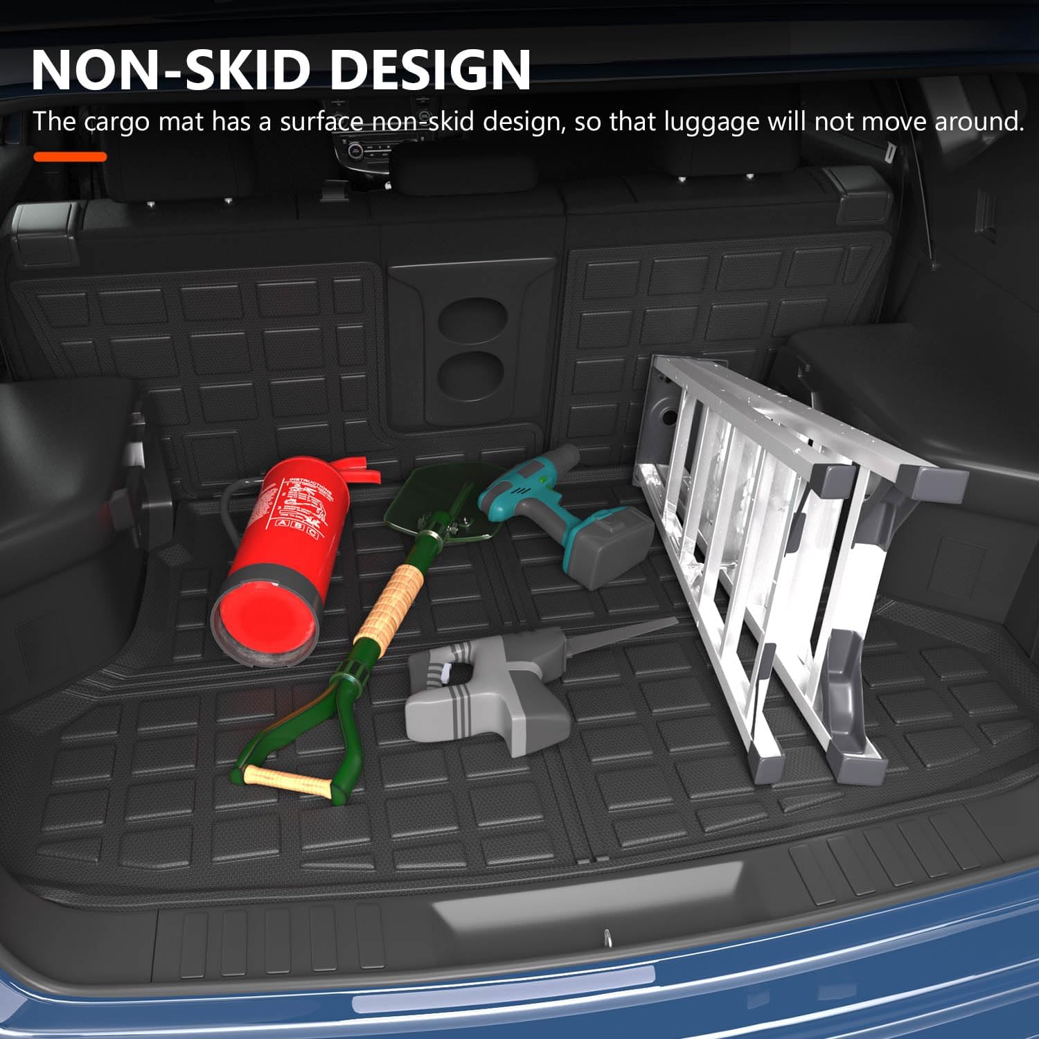 powoq Trunk Mat Compatible with 2014-2020 Nissan Rogue SV S SL Cargo Mat TPE Backrest Trunk Liner Cargo Liner Replacement for 2014-2020 Nissan Rogue Accessories