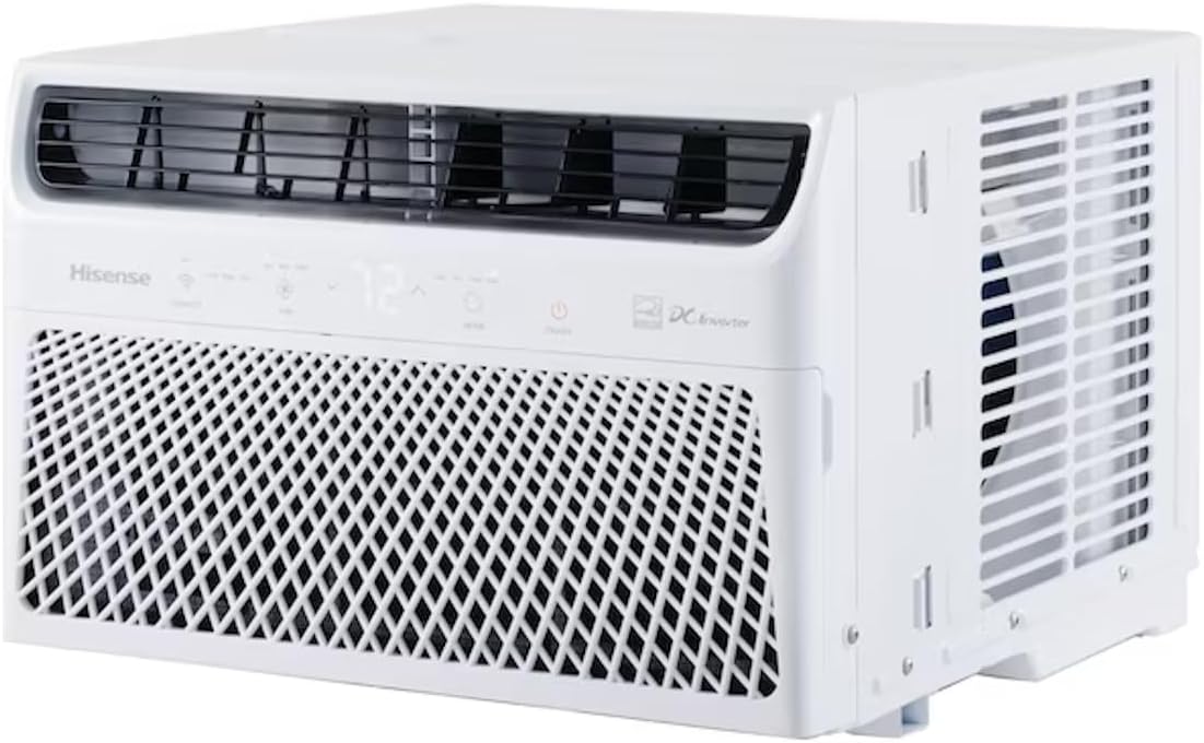 Hisense Window Air Conditioner with Inverter technology & ConnectLife App 350 SQ. FT 8000 BTU WI-FI, Remote control, 3 different modes (Cooling, Fan, Dehumidifier), Noise 52 dB - AW0822TW1W (Renewed)