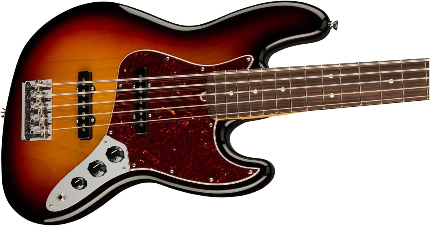 Fender American Professional II 5-String Jazz Bass, 3-Color Sunburst, Rosewood Fingerboard