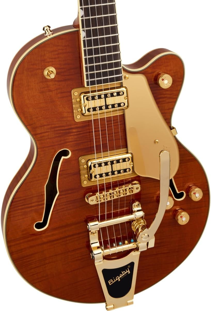 Gretsch LTD Broadkaster Jr. Semi-hollowbody Electric Guitar - Roundup Orange Stain