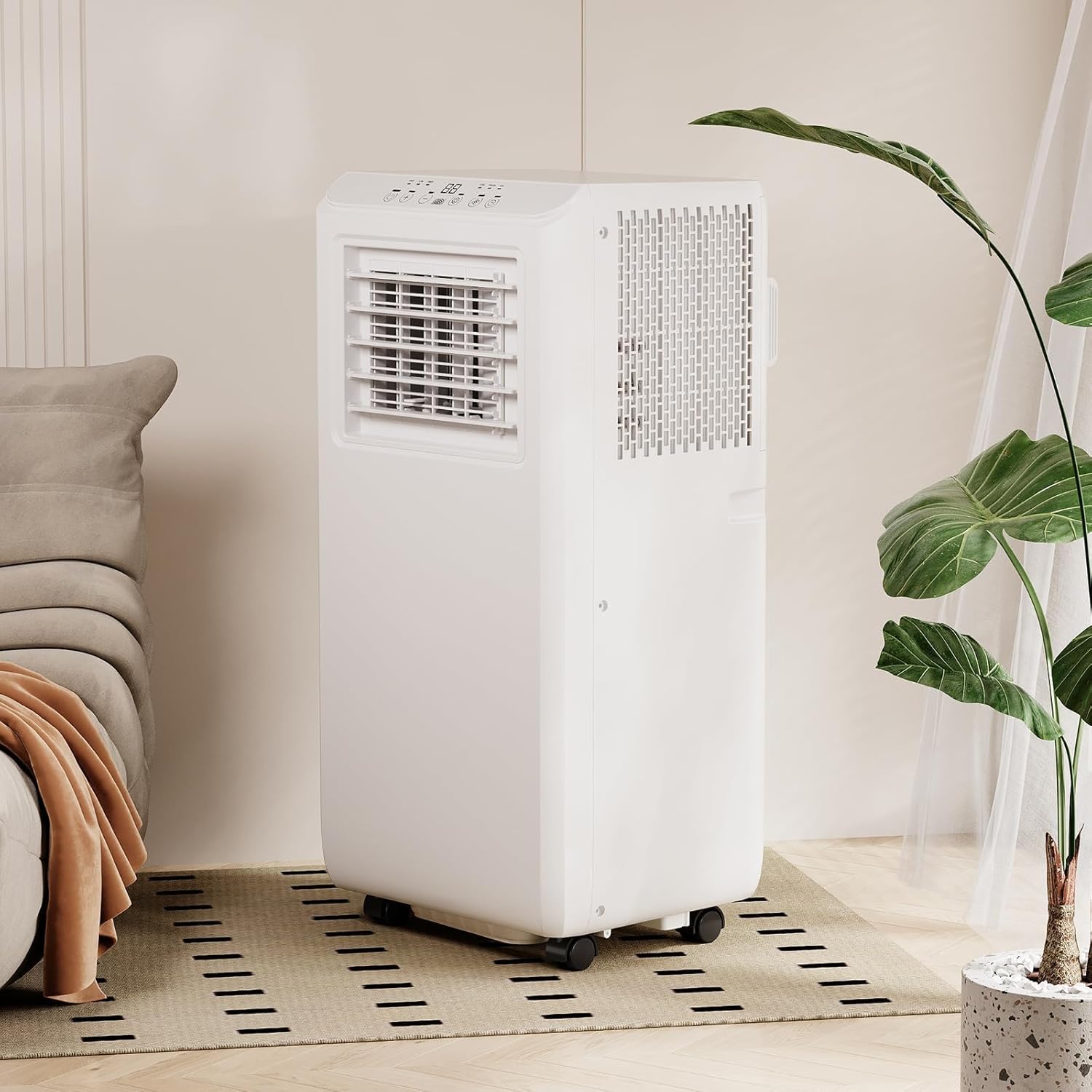 GarveeHome 10000 BTU Portable Air Conditioner, Quiet and Energy Efficient Portable AC Unit with Fan, Dehumidifier, Remote, 24Hour Timer, Cools Spaces up to 450 Sq.Ft for Home, Office, Bedroom