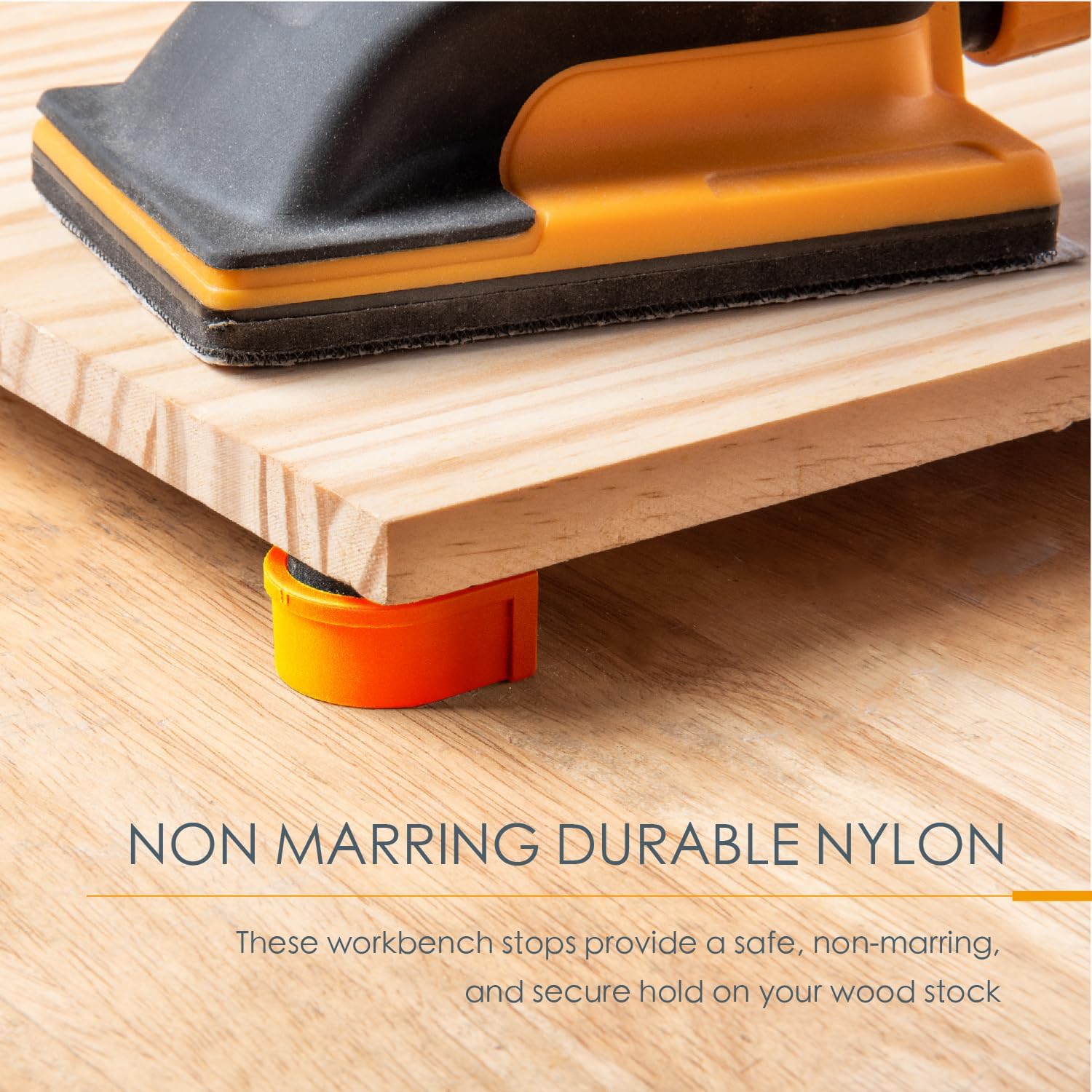 POWERTEC 4PCs Bench Dog Clamp & 8PCs Bench Dogs for 3/4