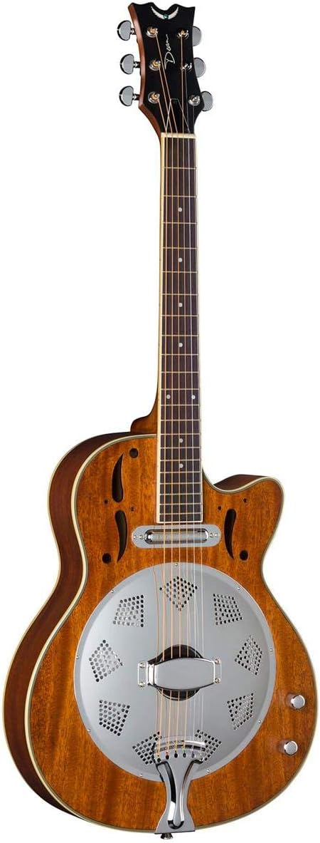 Dean Resonator Cutaway/Electric Natural Mahogany Guitar