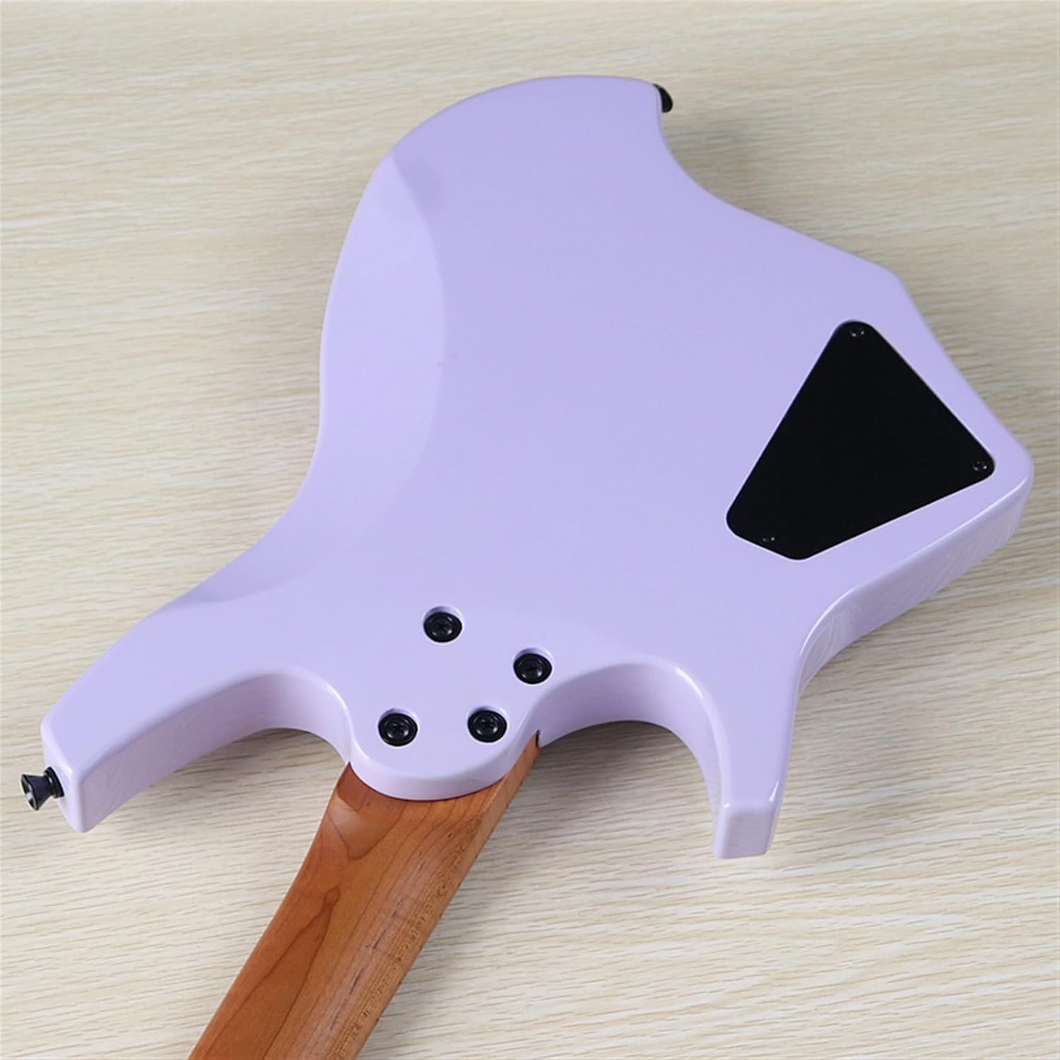 High Gloss Headless Electric Guitar 30 Inch Travel Guitar Solid Basswood Body Canada Maple Fingerboard Professional Headless Guitar (Color : 01)