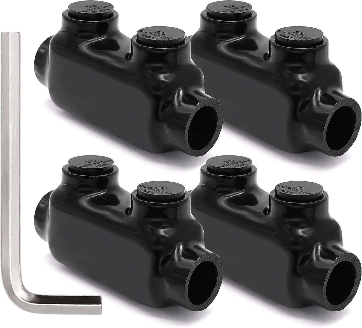 1/0 Gauge Wire (40ft) Copper Clad Aluminum CAA Car Amplifier Power & Ground Cable 2/0-6 Gauge Wire Connectors Aluminum to Copper Polaris Connectors Insulated Inline Splice Connector