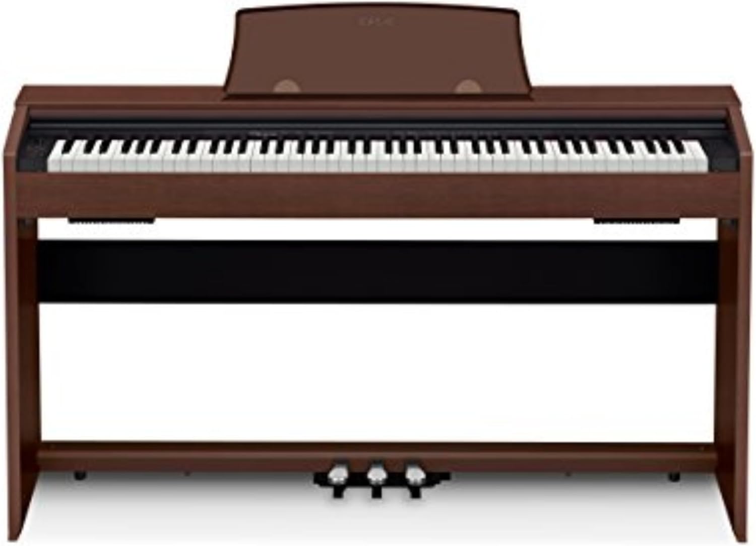 Casio Privia PX-770 – 88-Key Weighted Console Digital Piano | Tri-Sensor II Scaled Hammer Action Keys | AiR Sound Source, 19 Tones, Concert Play, 16W Stereo Speakers, USB-MIDI | Elegant Brown Cabinet