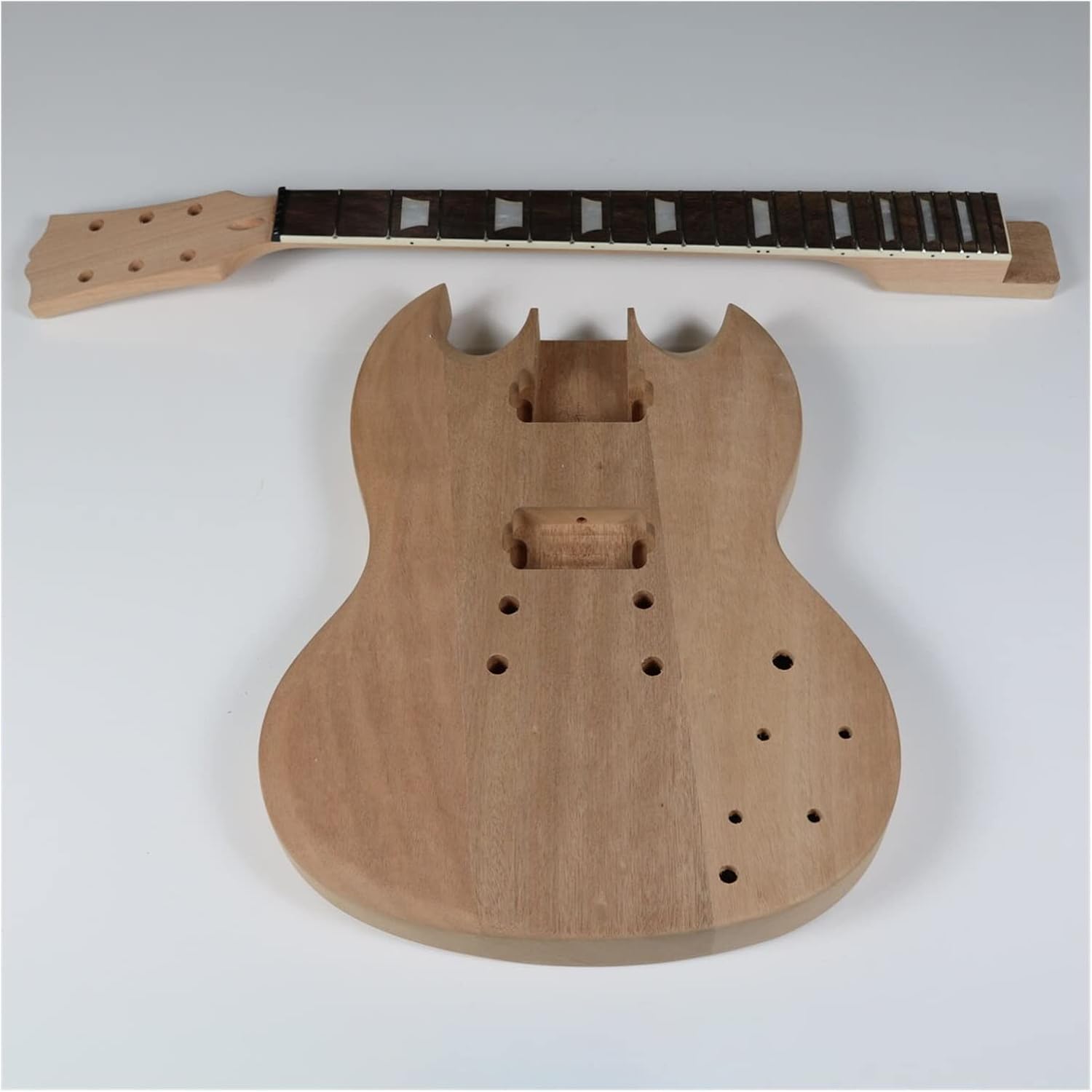 TSTS Unfinished Electric Guitar Kit Mahogany Body with All Accessories and Mounting Screws Unfinished Electric Guitar Kit
