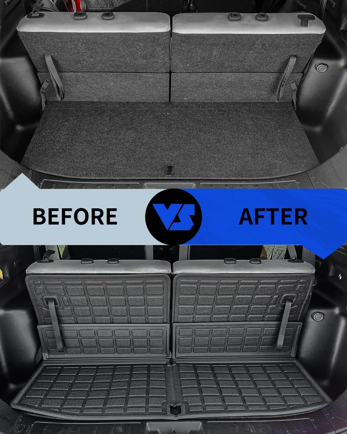 Rongtaod Floor Mats Compatible with 2022-2025 Mitsubishi Outlander 7 Seats Cargo Mat Trunk Mat Cargo Liner Back Seat Cover Protector 2024 Outlander Accessories (Trunk Mat+Backrest Mats+Floor Mats)