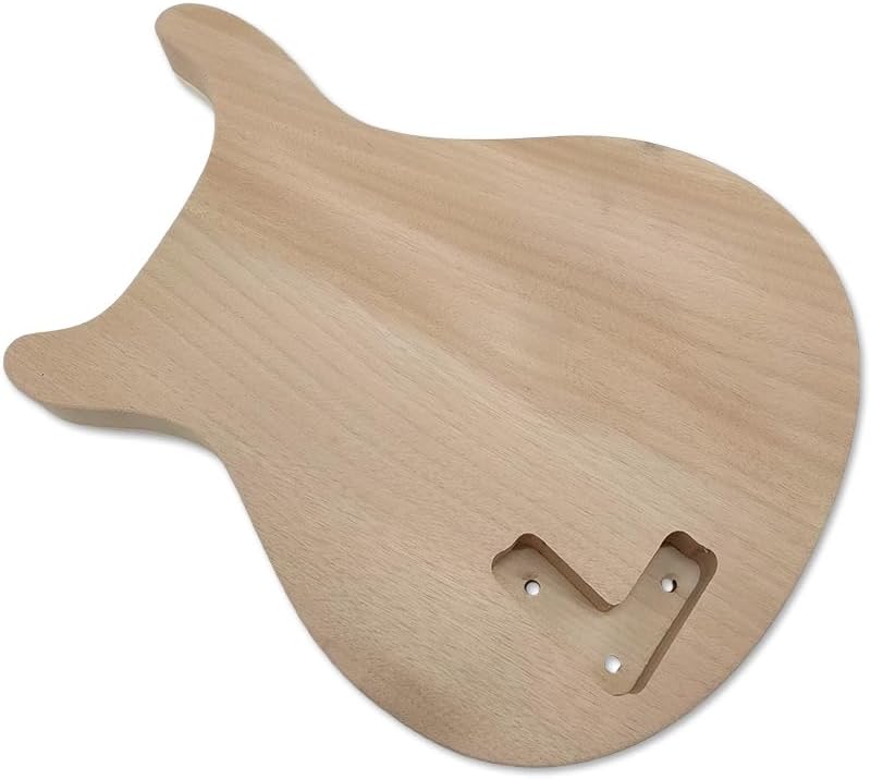 Mahogany Maple Cap Curved Top Semi Hollow Guitar Body Set In Pocket DIY Replacement