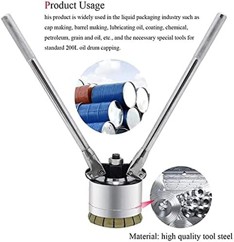 Manual Barrel Sealing Machine200L Drum Pressure Cap Sealing Barrel Crimping Tool 35&70Mm Crimper Sealer 53 Gallon Manual Barrel Sealing Machine,1Set-1set