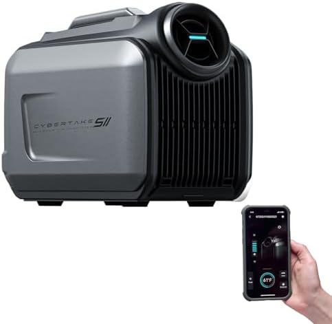 Portable Camping Air Conditioner, 5100 BTU Cooling and 6100 BTU Heating, AC and DC Compatible, 8 Hours on 1kWh, Ideal for Tent, Camping, RV, Boat and Fishing