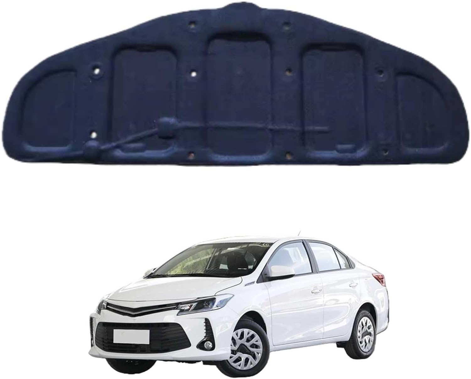 Car Front Hood Engine Sound Pad for Toyota VIOS 2014-2018, Heat Insulation Cotton Mat Cover Soundproof Car Accessories