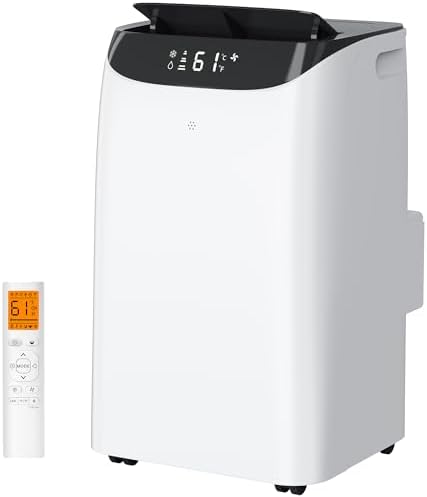 16000 BTU Smart Inverter Portable Air Conditioner with Cool, Dehumidifier and Fan Mode, 3-in-1 Portable AC Unit For Room up to 800 sq.ft with Remote Control & DIY Window Kit, 46dB