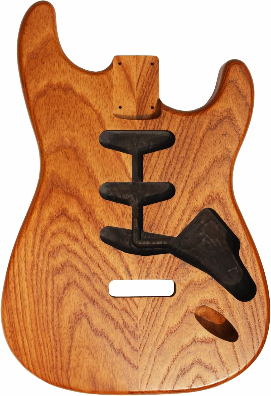 Strat Electric Guitar Body Vintage, 2Pcs SSS Roasted Swamp Ash Wood Body for ST Electric Guitar