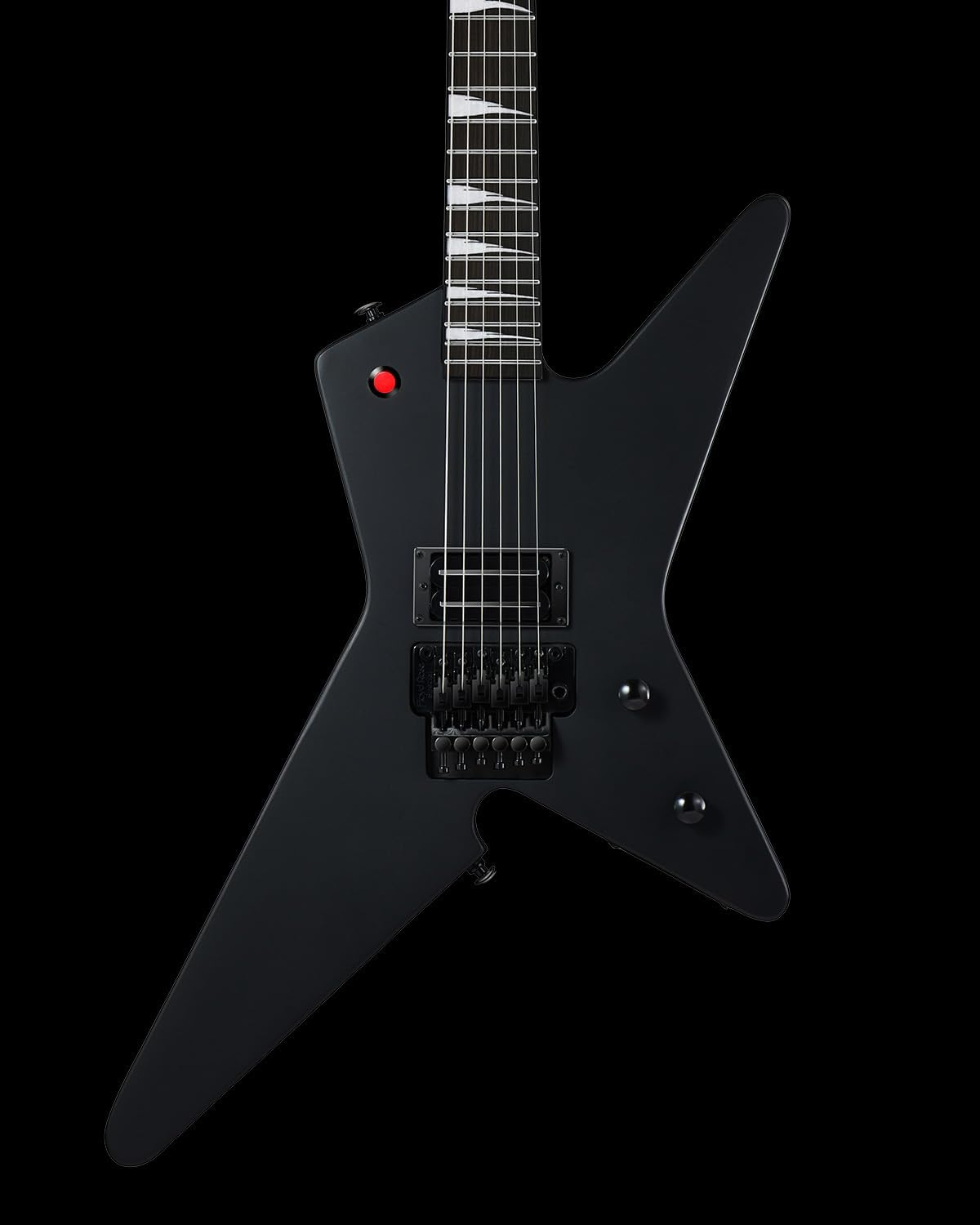 WestCreek HVFR Solid Body Electric Guitar, Heavy Metal Pickups, Heavy Metal Guitar, Rounded End Jumbo Frets (Matte Black)