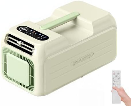 Portable Air Conditioner, 3400 BTU/1000W Compact AC Unit for a 2-person Tent, RV, Camping, Vanlife, Outdoor, Pet Care – Cools up to 65-86 sq ft, Low Power Consumption, Remote Control