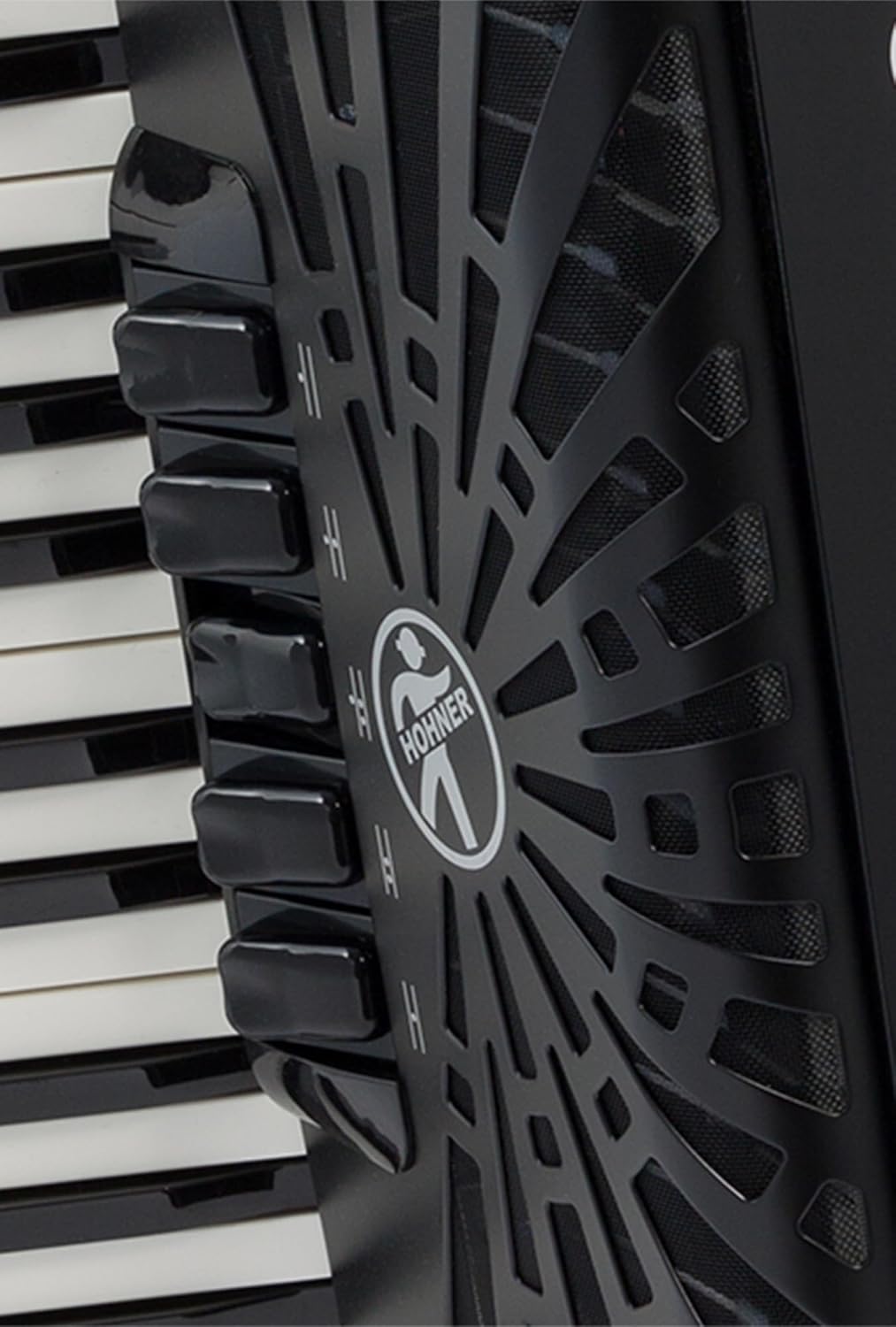 Hohner Bravo III 72 Chromatic Piano Key Accordion - Black Bundle with Gig Bag, Stand, Adjustable Straps, and Austin Bazaar Polishing cloth