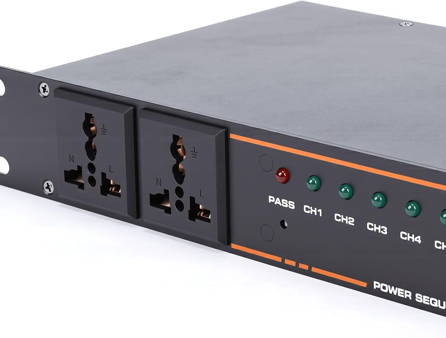 PUSOKEI 10 Outlet Power Sequencer Conditioner, Audio Equipment Power Sequencer Regulator with Digital Display, Rack Mount, for Home Theater, Stage, Studio (10 Outlet)