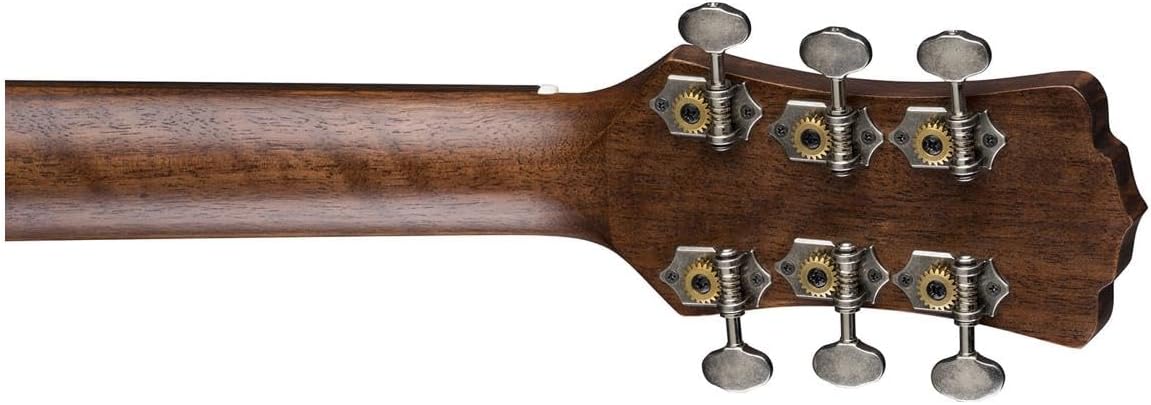 Luna 6 String Art Vintage Folk Solid Top Distressed Acoustic Guitar V