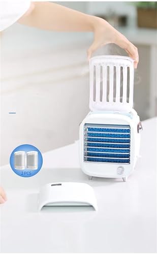 Portable Air Conditioners windowless,Air Cooler Cooling Fans,Swamp Cooler Personal Air Conditioner With Ice Boxes,Portable Ac Units For Rooms, Bedroom, Office, Rv And Camping White.