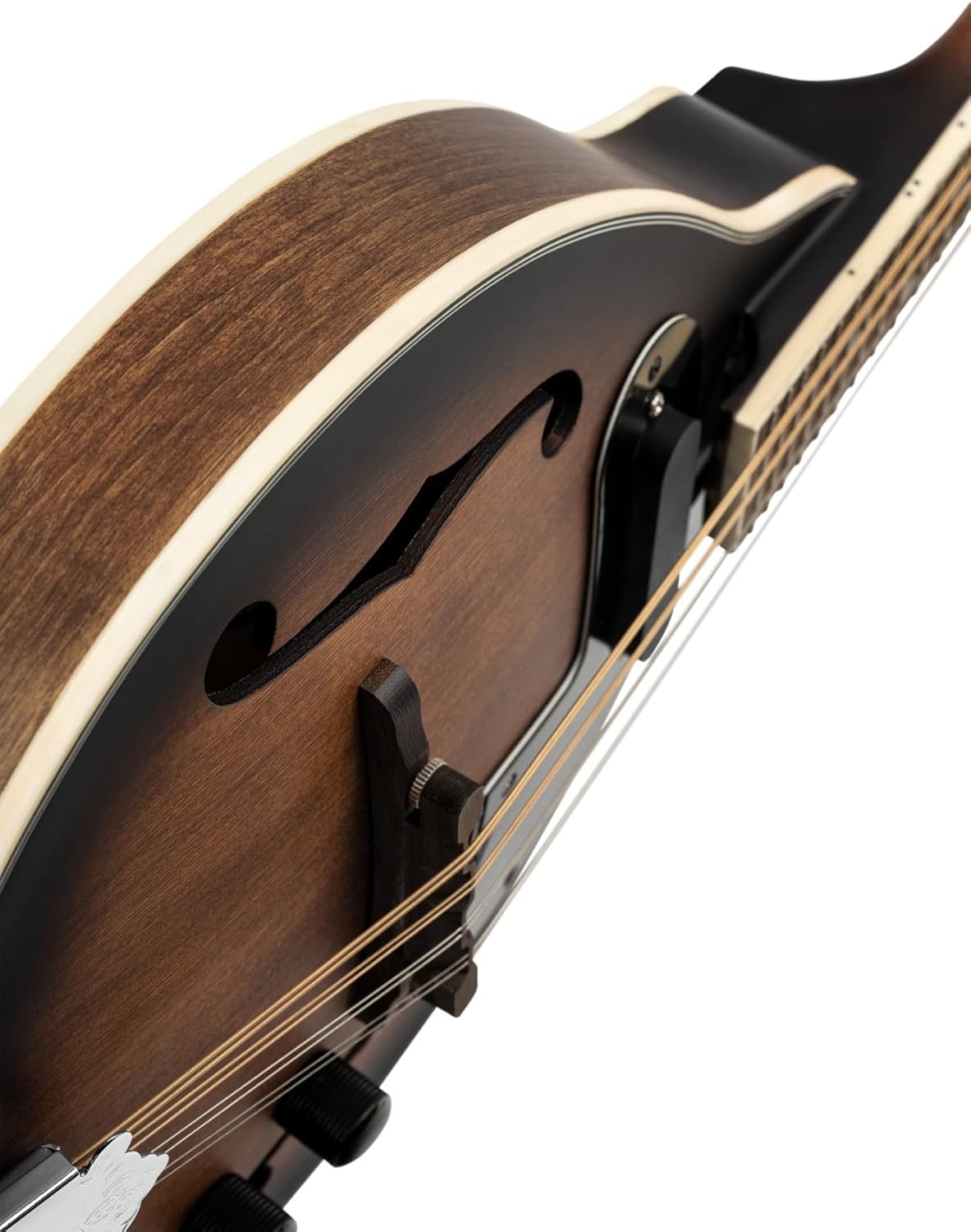 Ortega Guitars, 8-String Americana Series A-Style Acoustic-Electric Mandolin, Right, Whiskey Burst (RMAE30-WB)