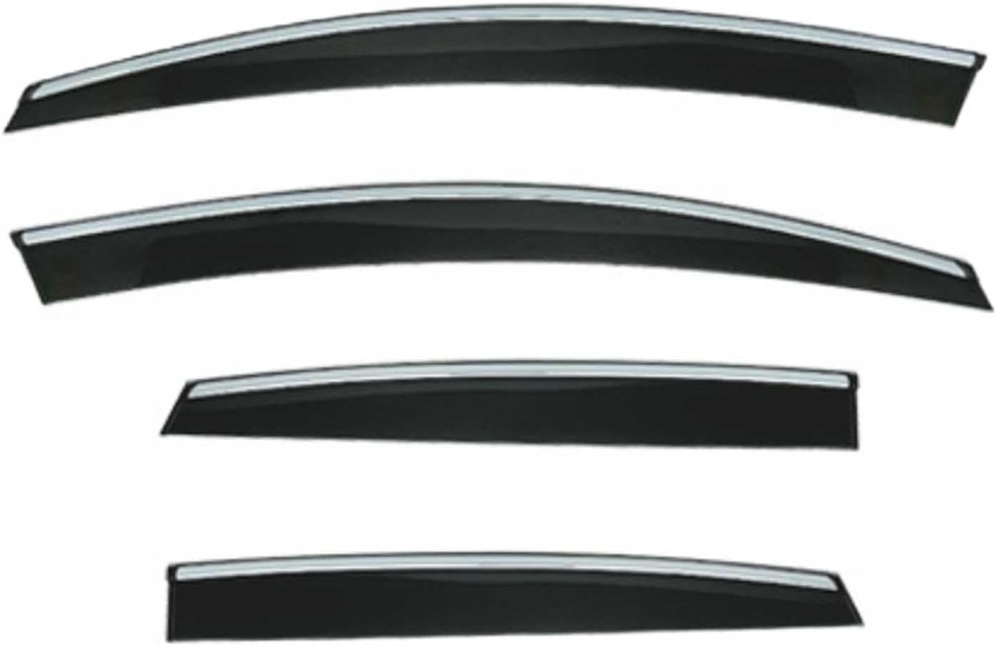 Window Deflectors for Buick Verano Hatchback MK1 2011-2017, Sun Rain Guard Window Visors Vent Shades with Bright Stripes Car Accessories