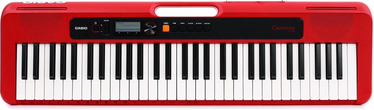 Casio Casiotone CT-S200 61-key Portable Arranger Keyboard with Stand - Red